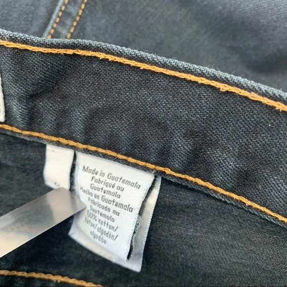 Calvin Klein Black Jeans Woman Size 6 Boot Leg Overdye 100% Cotton Mid Rise - Picture 8 of 11